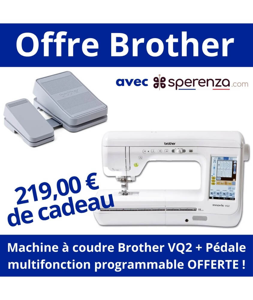 Machine à coudre Innov'is VQ2 - Brother - Garantie 3 ans - Blanc