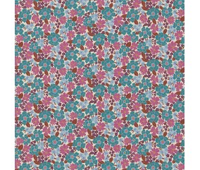 Tissu coton imprimé fleurs multicolores