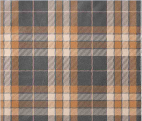 Tissu maille doudou imprimé tartan flanagan bleu et jaune - vue du tissu
