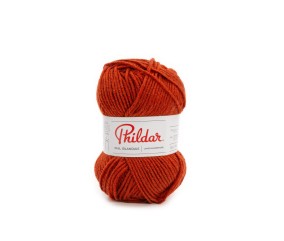 Phil Irlandais Potiron Phildar - pelote sur fond blanc