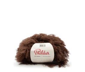 Phil Sibéria Chocolat Phildar - pelote sur fond blanc