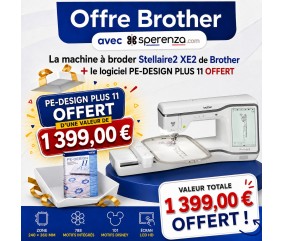 Machine à Broder Stellaire 2 XE2 de Brother AVEC LOGICIEL DE CONCEPTION pe design 11 OFFERT CADEAU OFFRE