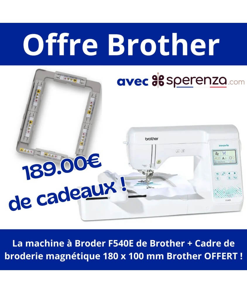Machine à broder Innov-is F540E - Brother - Garantie 3 ans - Blanc