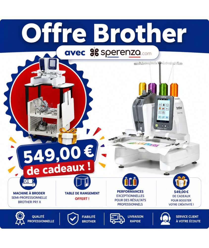 Machine à Broder Semi-Professionnelle Brother PR1 X - Garantie 3 ans - vue principale