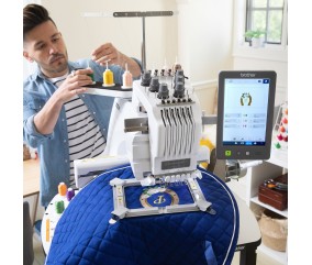 Machine à Broder Semi-Professionnelle Brother PR680W - Machine à broder 6 aiguilles - Blanc - vue 8