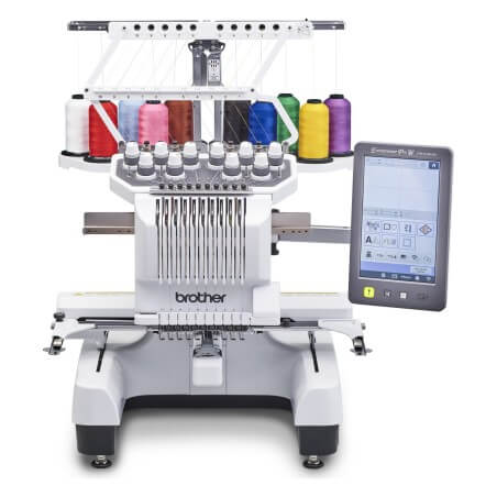 Machine à broder semi-professionnelle Brother PR1060W à 10 aiguilles vue de face