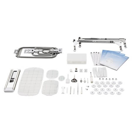 Cadres, table tubulaire et accessoires fournis avec la Brother PR1060W