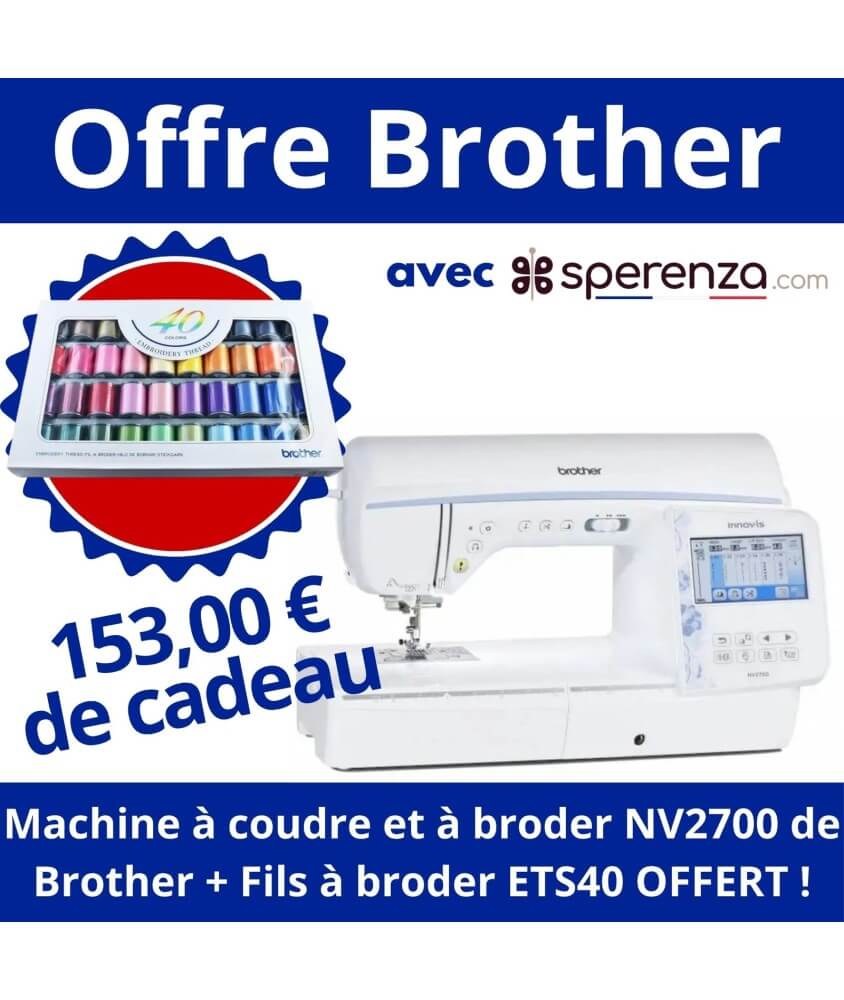 Machine à coudre et à broder Innov-is NV2700 - Brother - Garantie 3 ans - Blanc