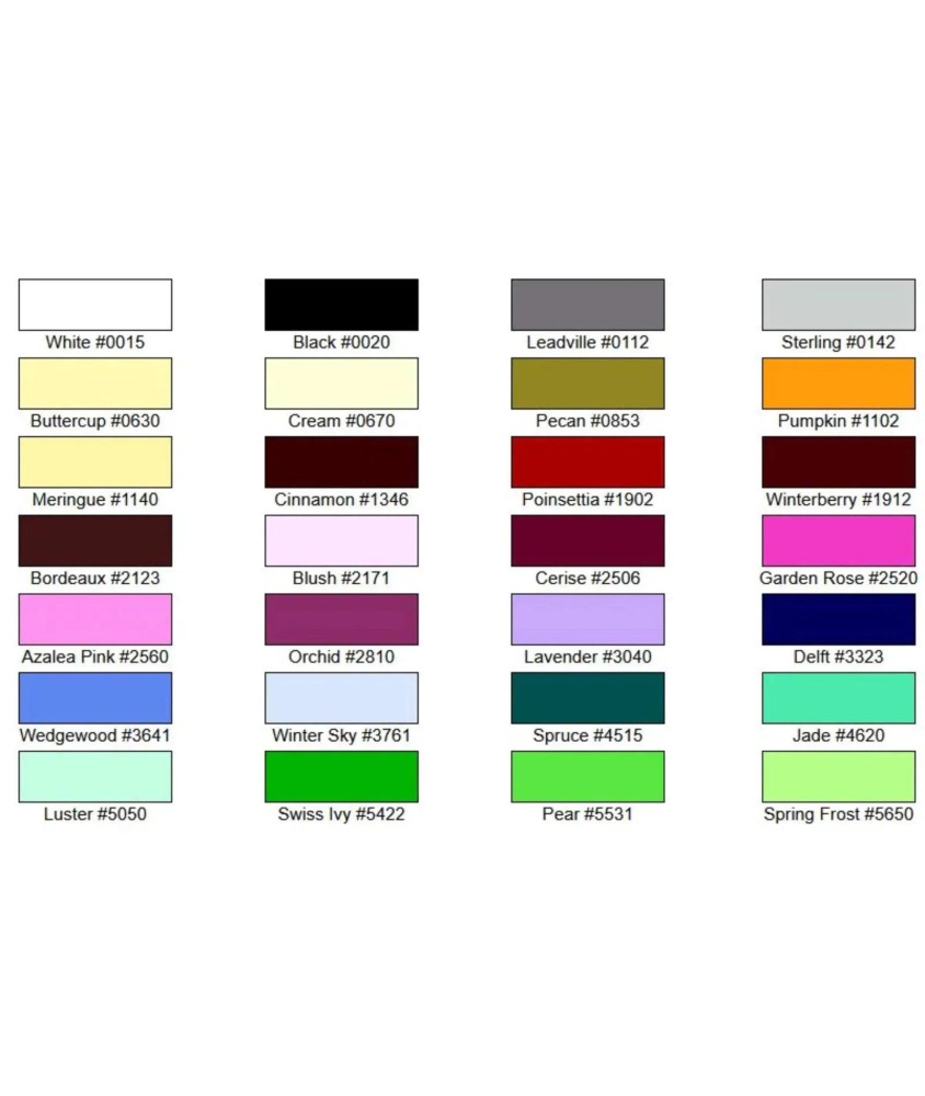 Nuancier des 28 coloris du coffret Mettler Poly Sheen n&deg;40