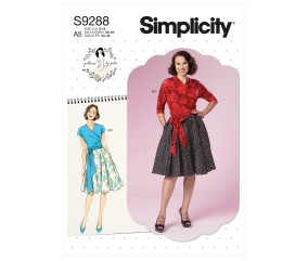Patron Simplicity 9288 - Top portefeuille et jupe évasée - pochette recto