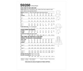 Patron Simplicity 9288 - Top portefeuille et jupe évasée - dos de la pochette