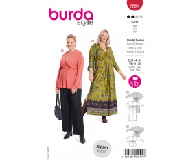 Patron Burda 5864 - Robe et tunique - pochette recto