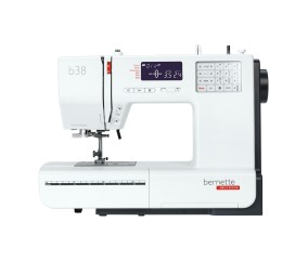 Machine à coudre Bernette B38 vue de face, 394 points, écran LCD et sélection directe des points