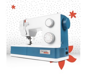 Machine à coudre Bernette b05 Academy vue de trois-quarts, visuel BERNINA
