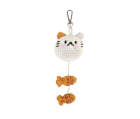 Kit amigurumi porte-clé Olivier le chat DMC - amigurumi terminé