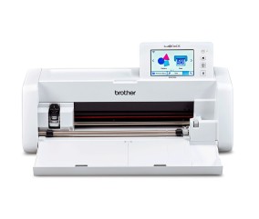 Brother ScanNCut SDX1250 ouverte avec son support de decoupe de 305 x 305 mm