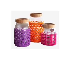 Patron crochet Déco bocaux DMC - modèle à télécharger