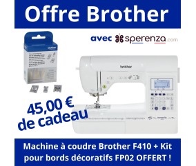 Machine à coudre Innov-is F410 - Brother - Garantie 3 ans - Votre Complice Couture ParfaiT Kit pour bords décoratifs FP02