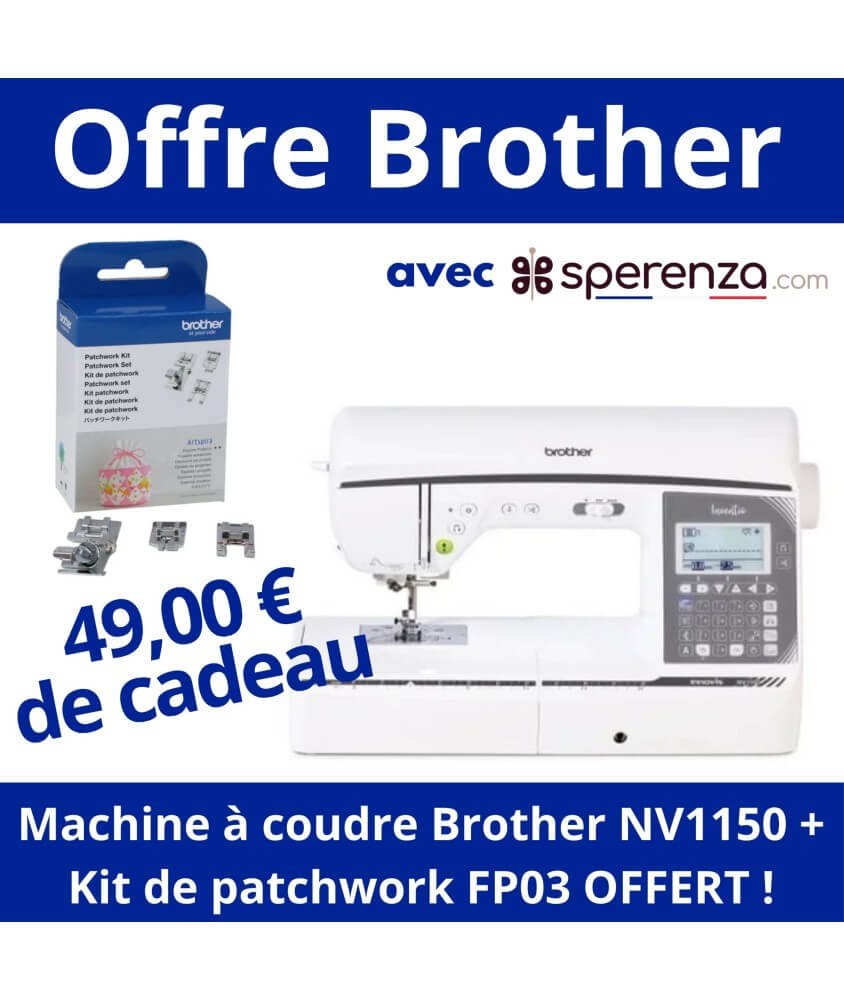 Machine à coudre Innov-is NV1150 - Brother - Blanc Kit de patchwork FP03