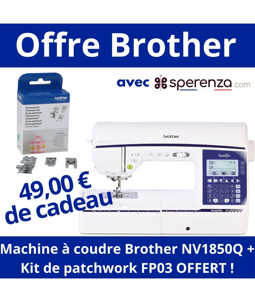 Machine à coudre Innov-Is NV1850Q - Brother - Garantie 3 ans Kit de patchwork FP03