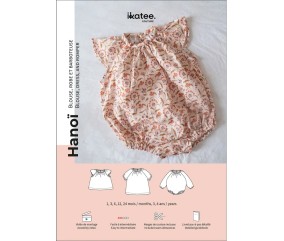 Patron blouse, robe et barboteuse bébé HANOÏ pochette