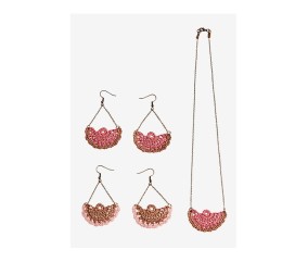 Patron crochet Collier et boucles d'oreilles DMC - modèle à télécharger