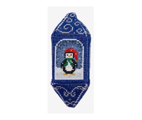 Grille point de croix Décoration bonhomme de neige DMC