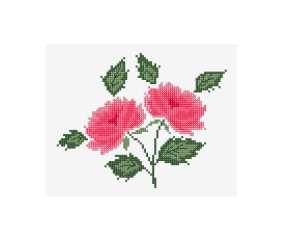 Grille point de croix Amelie Rose DMC - modèle à télécharger