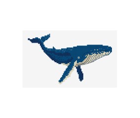 Grille point de croix Baleine DMC - modèle à télécharger