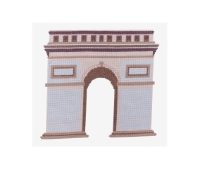 Grille point de croix Arc de triomphe DMC - modèle à télécharger