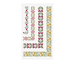Grille point de croix Bordure florales d'époque DMC