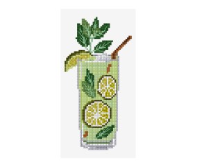 Grille point de croix Mojito DMC - modèle à télécharger