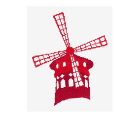 Grille point de croix Moulin rouge DMC - modèle à télécharger