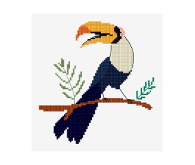Grille point de croix Toucan DMC - modèle à télécharger