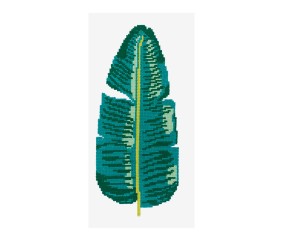 Grille point de croix Feuille de banane DMC - modèle à télécharger