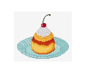 Grille point de croix Mini gâteau à l'ananas DMC