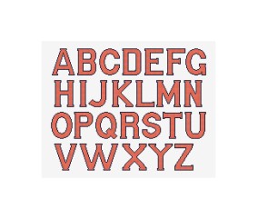 Grille point de croix Alphabet majuscule DMC - modèle à télécharger