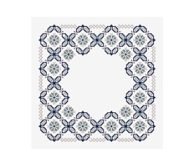 Grille point de croix Mosaïque florale DMC - modèle à télécharger
