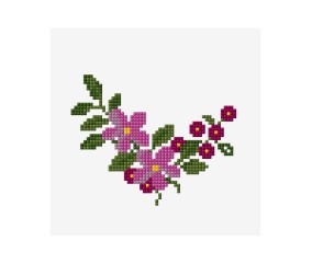 Grille point de croix Mini bouquet DMC - modèle à télécharger