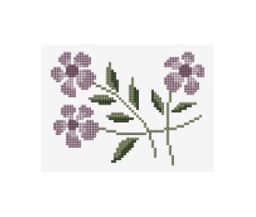 Grille point de croix Fleurs sauvages DMC - modèle à télécharger