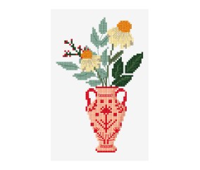 Grille point de croix Vase...