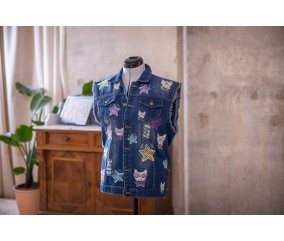Brother Innov-is M340e - gilet en jean brodé de motifs
