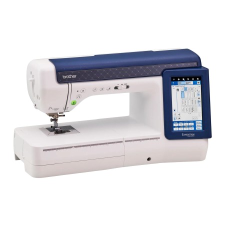Vue trois quarts de la Brother Expedition BX1 en mode couture