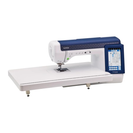 Brother Expedition BX1 avec table d'extension, vue trois quarts