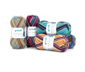 Laine à chaussettes Hot Socks color Gründl - les coloris de la collection