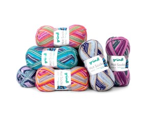 Laine à chaussettes Hot Socks color Gründl - assortiment de pelotes 50 g