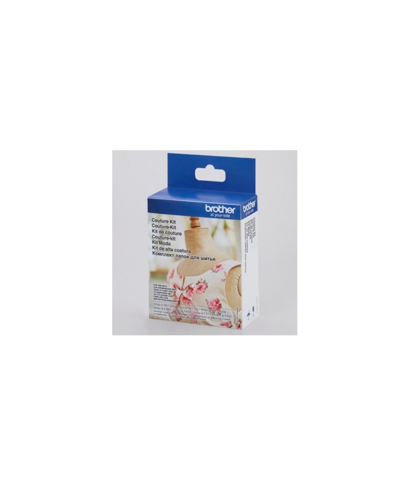 Kit de couture Brother CTRK1 - les 6 pieds sur fond blanc