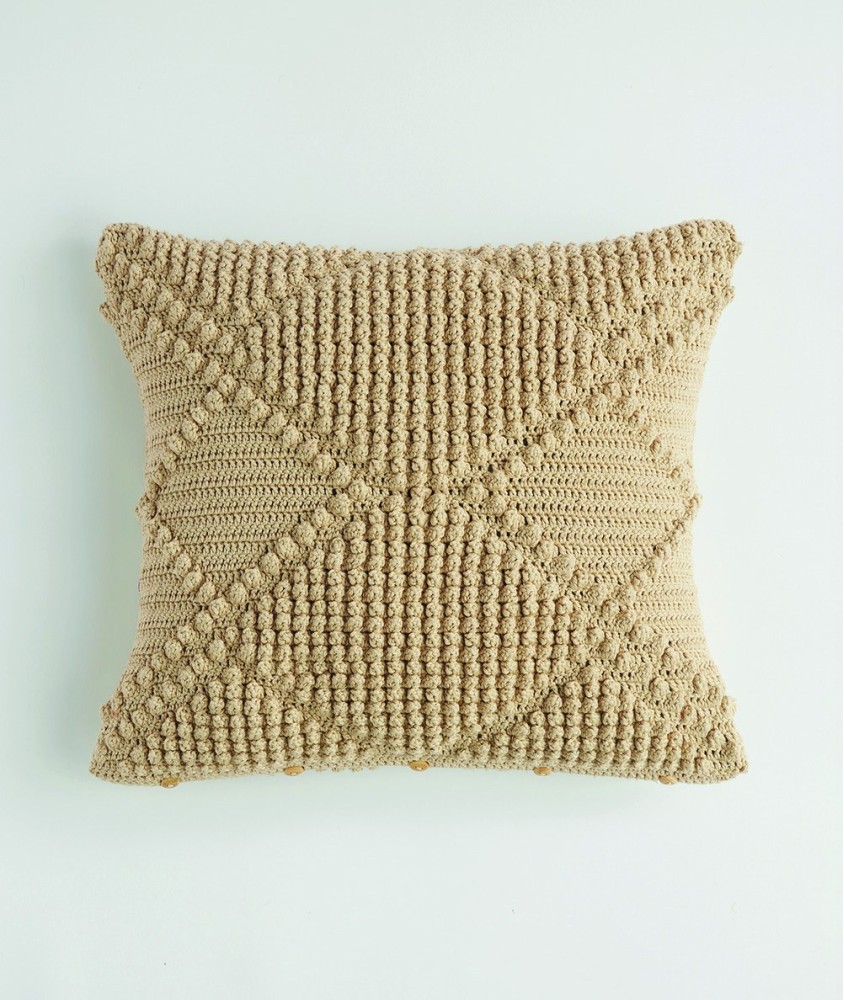Coussin Agadir 40x40 - Patron crochet Pingouin - modèle fini