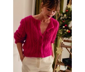 Gilet Gwendoline mohair et soie - Patron tricot Phildar - modèle porté