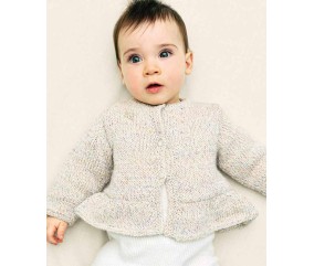 Gilet layette Ortance - Patron tricot Phildar - modèle fini